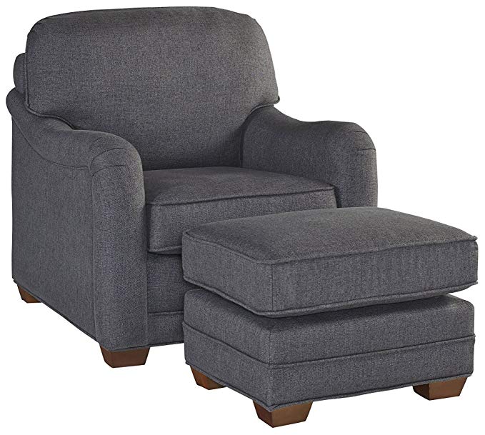 Home Styles 5206-100 Magean Stationary Chair and Ottoman, Grey