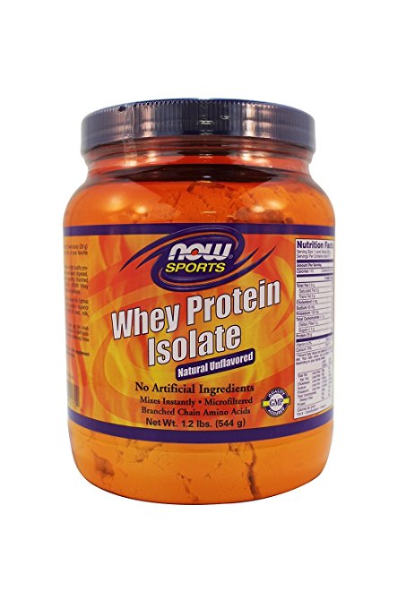 Now Foods Whey Protein Isolate (Unflavored) - 1.2 lb. 2 Pack