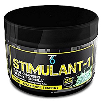 T6 Stimulant-1 Pre-workout and Extreme Focus Fat Burner, Nootropic Powder Drink Mix with Teacrine, Eria Jarensis and Taurine, Sour Gummy, 148 Gram