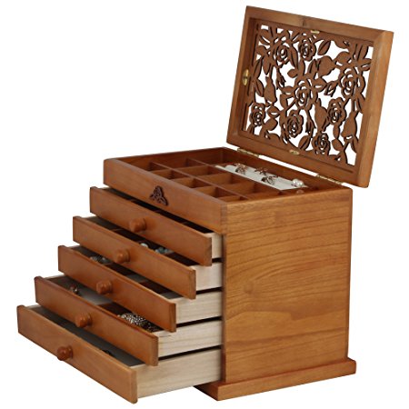 Real wood / Wooden Jewelry Box Case SI-JC866