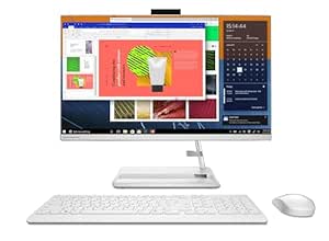 Lenovo IdeaCentre AIO 3 AMD Ryzen 3 3250U 23.8" FHD IPS 3-Side Edgeless All-in-One Desktop with Alexa Built-in (8GB/512 GB SSD/Win11/MS Office 2021/HD 720p Camera/Wireless Keyboard & Mouse),F0FX00AEIN