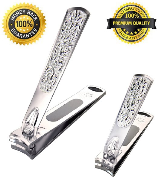 KOODER Nail Clippers Contain Fingernail and Toenail,with Nail File! Stylish, Beautiful,precise Cutting,durable and Highly Practical! Easy to Carry! Suitable to Men,women,baby and Thick Nails!