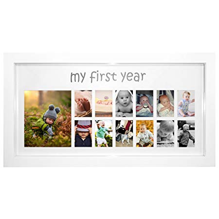 ImpressionMemories "My First Year Photo Moments Baby Keepsake Frame