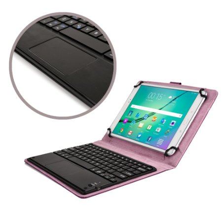 Cooper Cases(TM) Touchpad Executive HP ElitePad 900 / 1000 G2 Tablet Bluetooth Keyboard Folio in Purple (Removable QWERTY Keyboard; Built-in Stand; Rechargeable Battery)