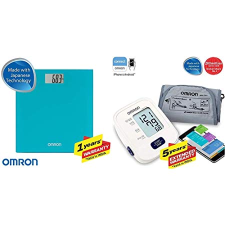 Omron Digital Weighing Scale & Digital BP Monitor Combo