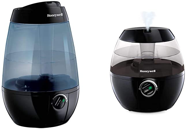 Honeywell HUL535B Cool Mist Humidifier Black Filter & Black HUL520B Mistmate Cool Mist Humidifier Easy Fill Tank & Auto Shut-Off, For Small, Bedroom, Baby Room, Office, 9.50 x 8.50 x 8.50 inches