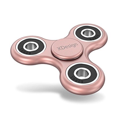 XDesign Fidget Spinner Figit Focus Toy, Stress Reducer Hand Spinner Finger Toy for Kids and Adult, Easy Flick and Spin, Good for School, Work, Perfect For Stress Relieve - Rose Gold