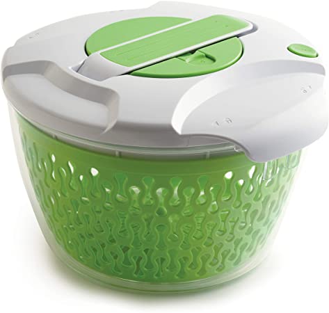 Norpro Deluxe Salad Spinner, 6.8 Quart, Green/White