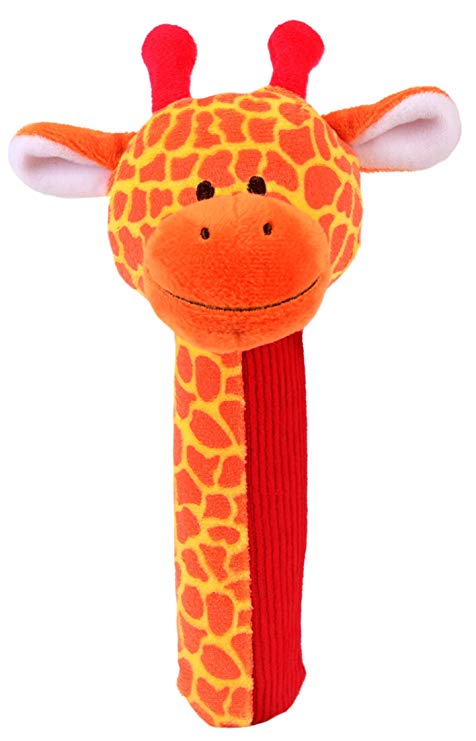 Giraffe Rattle and Squeaker Squeakaboo Toy