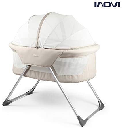 Inovi Cocoon Folding Moses Crib Travel Cot Biege