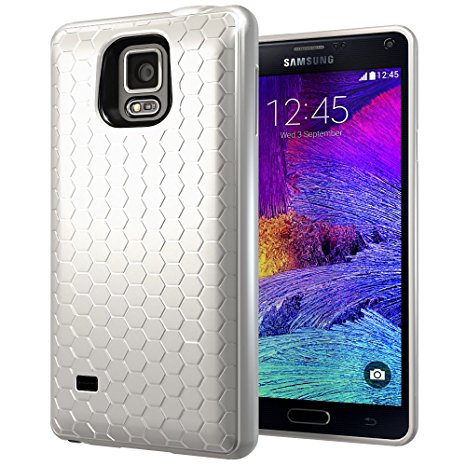 Samsung Galaxy Note 4 Extended Battery Case. Hyperion Samsung Galaxy Note 4 Extended Battery HoneyComb TPU Case / Cover (Fits Hyperion 8000mAh Extended Battery)) [2 Year No Hassle Warranty] (CASE ONLY. Does not include battery) **Hyperion Retail Packaging** - WHITE
