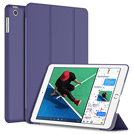 JETech Case for Apple iPad (9.7-Inch, 2018/2017 Model), Smart Cover Auto Wake/Sleep, Purple