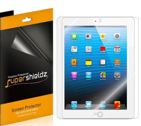 3-Pack SUPERSHIELDZ- High Definition Clear Screen Protector For Apple iPad 4 3 and 2 Generation  Lifetime Replacements Warranty 3-PACK - Retail Packaging