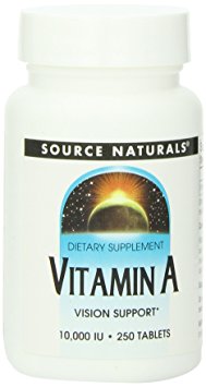 Source Naturals Vitamin A Palmitate 10,000 IU, 250 Tablets