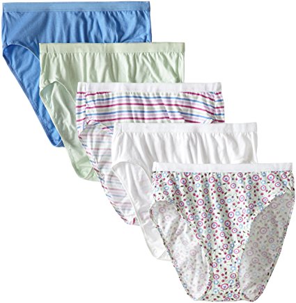 Fruit Of The Loom Womens 5 Pack Fit for Me Cotton Hi Cut Brief