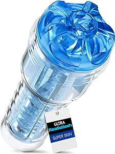 Fleshlight Turbo, Thrust-Textur, Blue Ice - diskreter Blowjob-Masturbator aus realistischem Super Skin Material