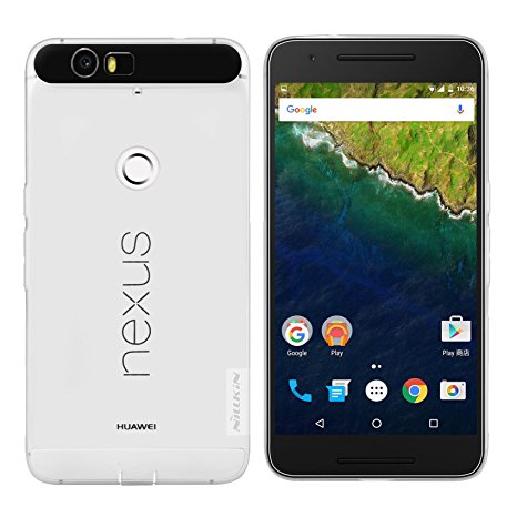 Nexus 6P Case, Nillkin Clear Soft TPU Cover, Light Slim Fit Anti Skidding Ultra Thin Transparent for Huawei Nexus 6P – Retail Packaging (White)