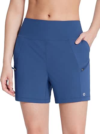 BALEAF Women's Athletic Shorts 5 Inch Running Shorts with Liner High Waist Pockets