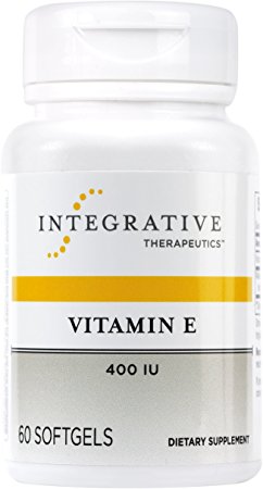 Integrative Therapeutics - Vitamin E - 400 IU Full-Tocopherol Form of Vitamin E - Supports Heart Health & Free-Radical Detoxification - 60 Softgels