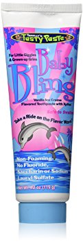 Baby Bling Fluoride-free Toothpaste with Xylitol Vanilla Ice Cream Flavored Toothpaste , 4.2oz