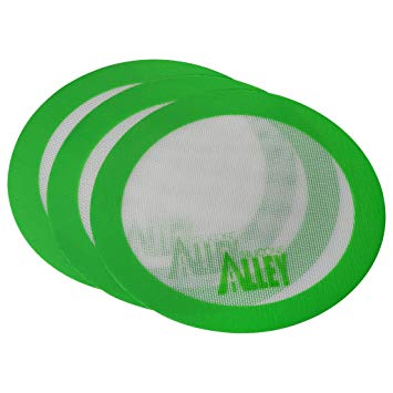Silicone Alley, 3 Non-stick Mat Pad / Silicone Rolling Baking Pastry Mat Large Round 9.5" Green