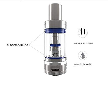 Electronic Cigarette Vape E Liquid Lite 40s ES Traders 0.5ohm 40w E Cigarette Starter Kit with Changeable Coils Ego E CIG Box Mod Dual Atomizer Coil Glass Tank (Tank Only)