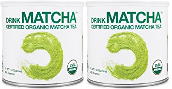 2 Tins of Drink Matcha -1 LB Matcha Green Tea Powder - USDA Organic - 100% Pure Organic Matcha Green tea Powder - Nothing added