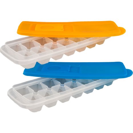 Chef Buddy Ice Cube Trays with Lids Set of 2