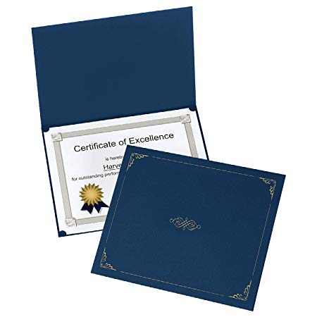 Oxford Certificate Holders, Dark Blue, Letter Size, 25 per Pack (299235)