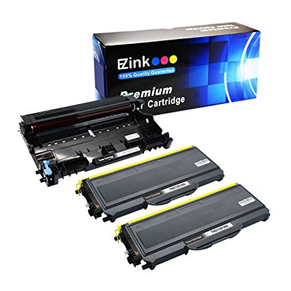 E-Z Ink (TM) Compatible Toner Cartridge & Drum Unit Replacement For Brother TN330 TN360 DR360 High Yield (2 Black Toners & 1 Drum Unit)