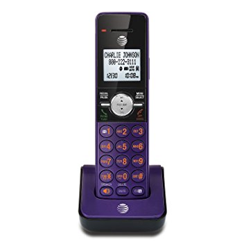 AT&T CL80193 Accessory Cordless Handset for CL82143 or CL83143 Cordless Phone Systems, Purple