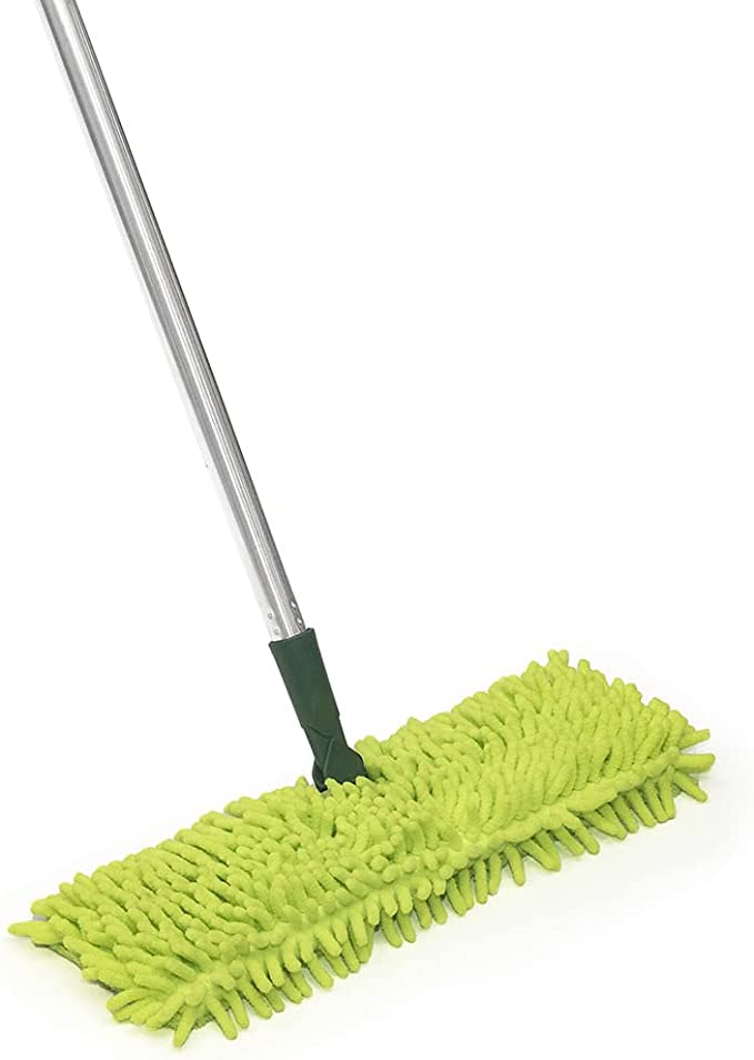 Pine-Sol Double Sided Wet/Dry Mop – Reusable, Washable Microfiber Chenille Pad for Cleaning Tile, Hardwood, Linoleum | Telescopic Stainless Steel Handle