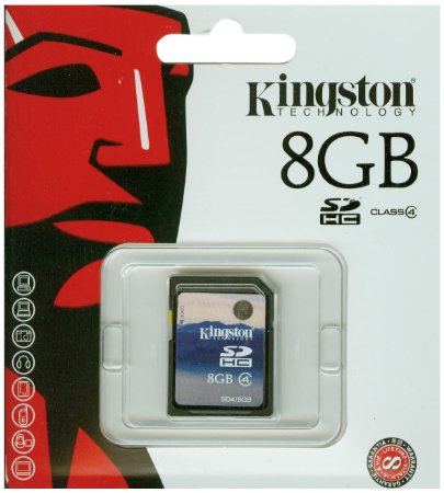 Kingston 8 GB Class 4 SDHC Flash Memory Card SD4/8GB