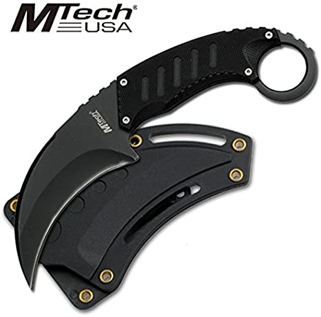 Top Swords MTech USA Robust Tactical 7in Karambit & G10 Grip w Sheath for IWB, Boot, Molle, CCW