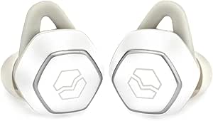 V-MODA Hexamove Pro Kabellose Ohrhörer - Steuere die Audiowiedergabe, nimm Anrufe an und greife auf Sprachassistenten zu, Weiß, HEXM-PR-WH, White