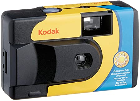 Kodak SUC Daylight 39 800ISO Disposable Analog Camera, Yellow/Blue