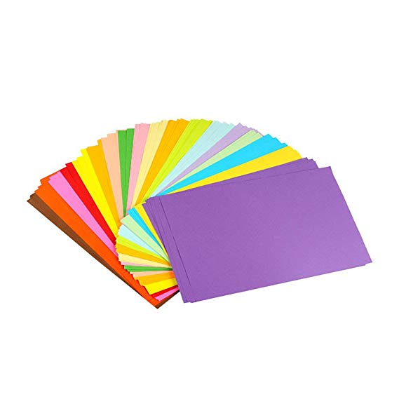 Colored Paper Colored A4 Copy Paper Paper more Fun at Crafting Decorating Cut-to-size Paper 100 Sheets 10 Different Colors for DIY Art Craft (20 30cm)