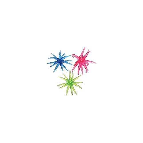 Toysmith Sticky Star Fish, Assorted Colors, 4" Diameter (2-Pack)