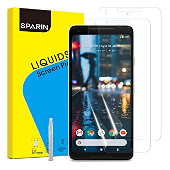 [2 Pack] Google Pixel 2 XL Screen Protector, SPARIN Wet Applied / Full Coverage / Case Friendly / Bubble Free / Ultra Clear Screen Protector for Google Pixel 2 XL Phone