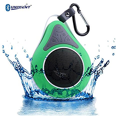 Mfine New Round Waterproof Wireless Bluetooth Shower Speaker Handsfree Speakerphone Compatible with All Bluetooth Devices Iphone 5s and All Android Devices, Great Fun for your Shower and outdoor trip. (Green)
