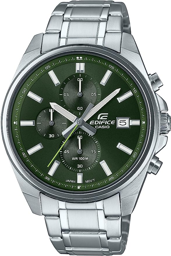 Casio Edifice Men's Stainless Steel Chronograph Date Indicator 43.8mm Watch EFV-610D-3CV