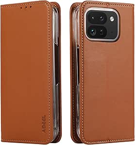 for Google Pixel 9 Pro Fold Phone Case,Flip Leather Wallet with Stand for Women Men,Phone Cover Credit Card Slots Holder for Google Pixel 9 Pro Fold-Brown