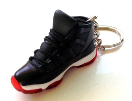 Air Jordan XI 11 Bred Black/Red Sneakers Shoes 3D Keychain