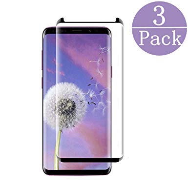 [3 - Pack] for Galaxy S9 Plus Screen Protector(Not Glass), Weiaio - (Black) 3D PET HD Clear Screen Protector Film [Anti-Scratch] [Bubble Free] Screen Protector for S9 Plus