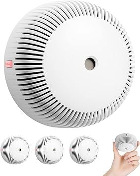 X-Sense Mini Smoke Alarm Detector with 10-Year Battery, Fire Alarm with LED Indicator & Silence Button, XS03, 3-Pack