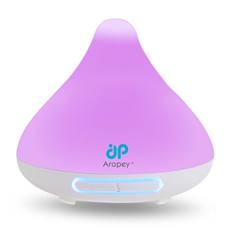 Aropey Essential Oil Diffuser Aromatherapy Humidifier 140ml Ultrasonic Aroma Diffusers for Essential Oils with 7 Color Changing Lights and Auto Shut-off