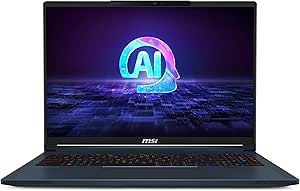 MSI Stealth 16 AI Studio A1VFG-045XES Portátil Gaming 16" 16:10 QHD  240Hz (Intel Core Ultra 7 155H, 16GB RAM, 1TB SSD, RTX 4060-8GB, Free Dos) Star Blue, Teclado QWERTY Español