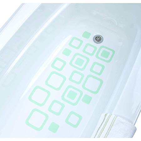 SlipX Solutions Adhesive Square Safety Treads Add Non-Slip Traction to Tubs, Showers & Other Slippery Spots - Design Your Own Pattern! (21 Count, Reliable Grip, Green)