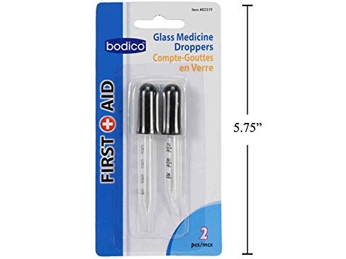 Bodico, 2-pc Glass Medicine Dropper Set