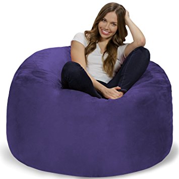 Chill Bag - Bean Bags Memory Foam Bean Bag Chair, 4-Feet, Purple